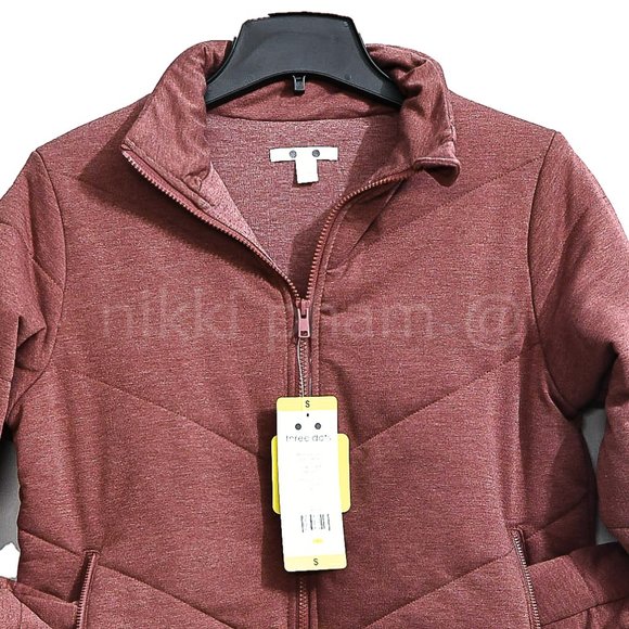 NWT Three Dots Ladies' Quilted Jacket in RED - Picture 3 of 5